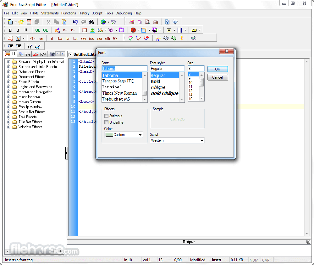 JavaScript Editor 畫面截圖 2