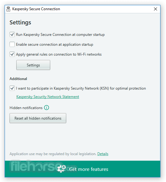 Kaspersky VPN Secure Connection 畫面截圖 5