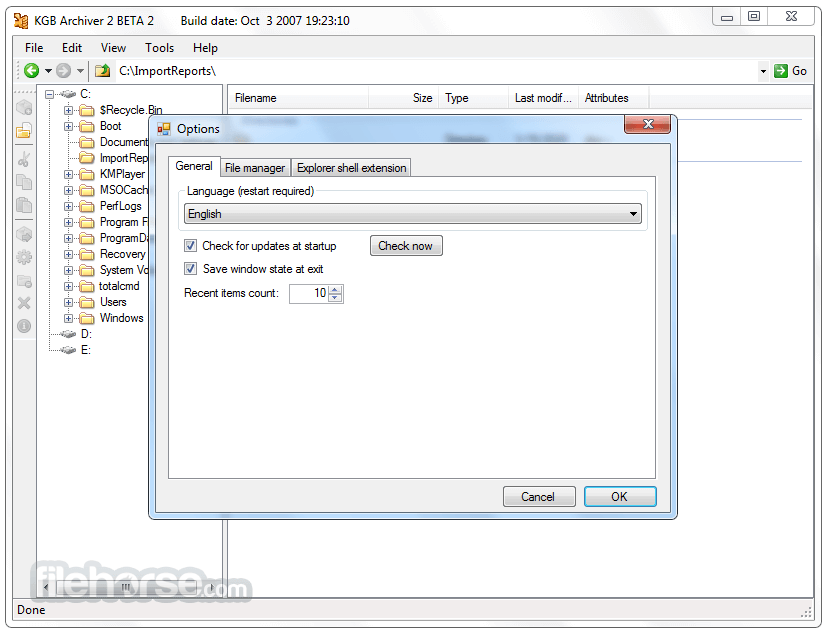 KGB Archiver 2.0 beta 畫面截圖 3