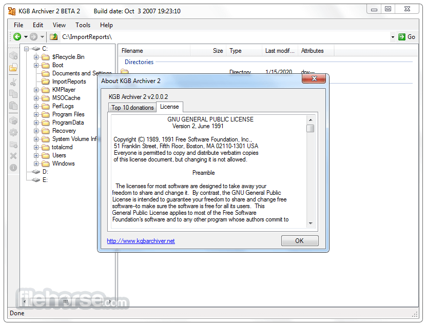 KGB Archiver 2.0 beta 畫面截圖 4