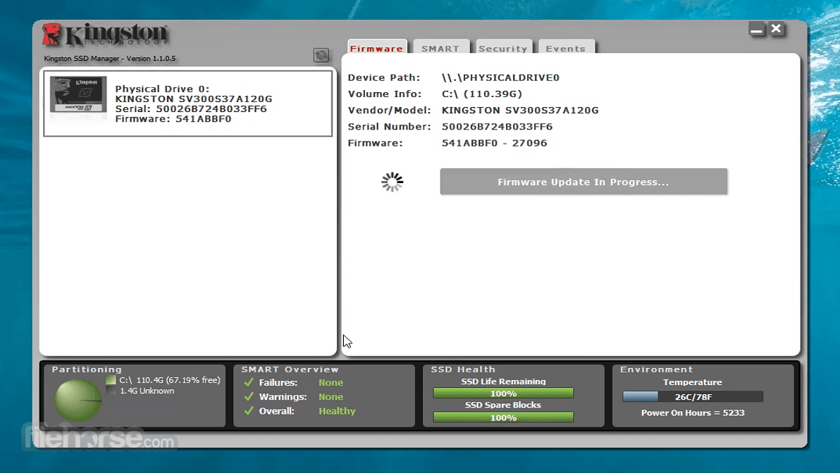 Kingston SSD Manager 畫面截圖 1