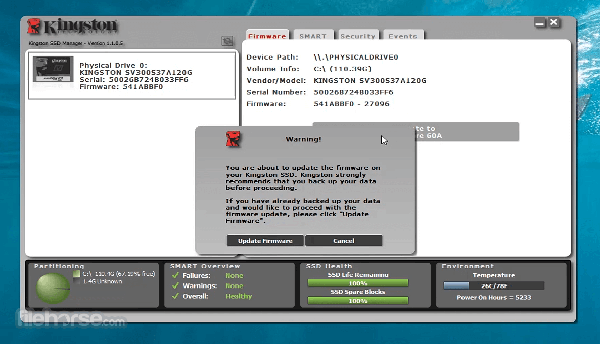 Kingston SSD Manager 畫面截圖 3