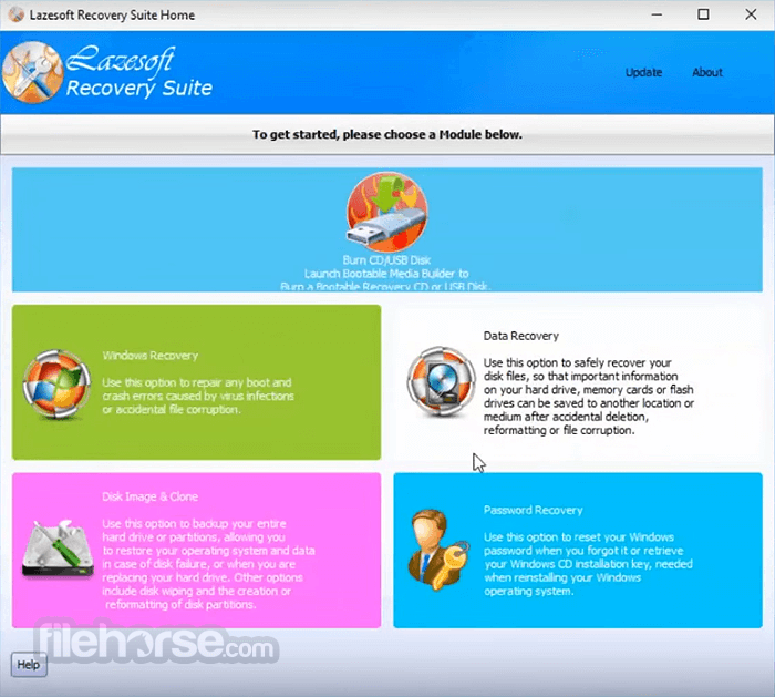 Lazesoft Recovery Suite Home 畫面截圖 1