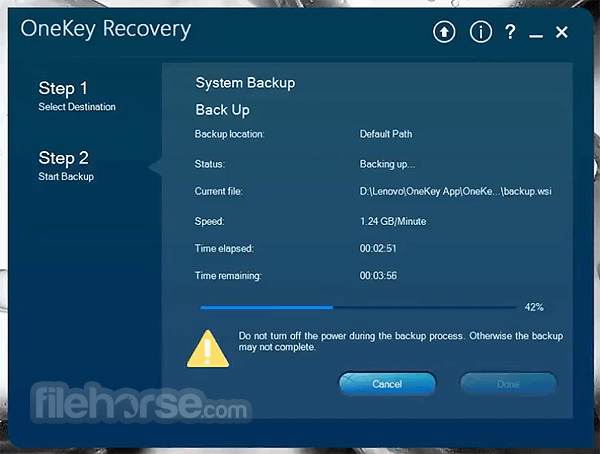 Lenovo OneKey Recovery 畫面截圖 3