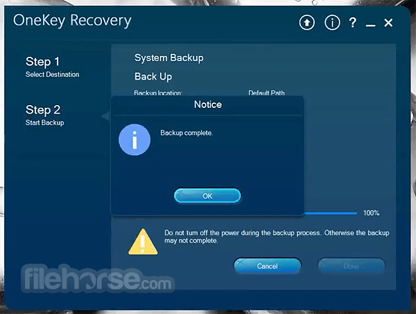 Lenovo OneKey Recovery 畫面截圖 4