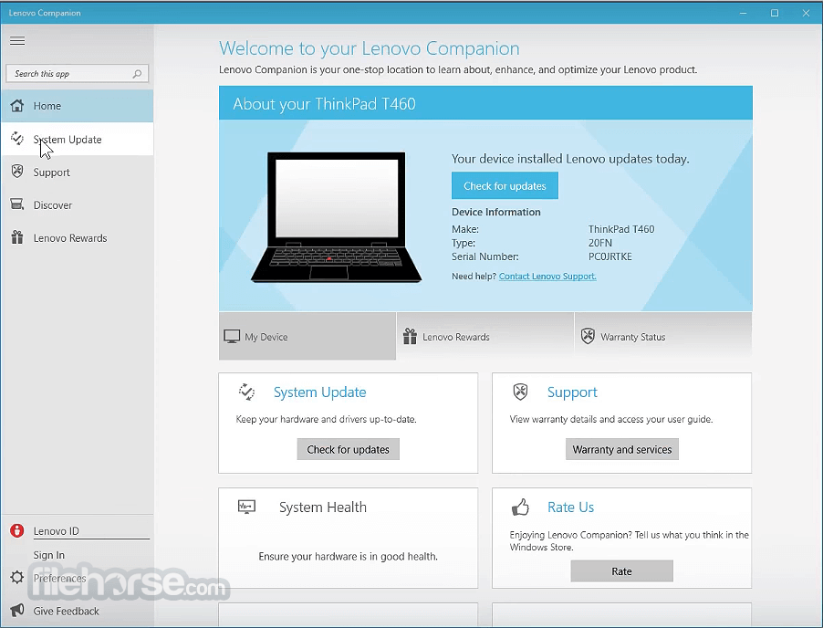 Lenovo System Update 畫面截圖 1
