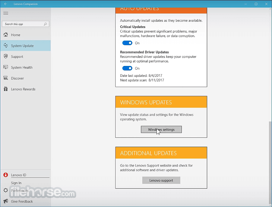 Lenovo System Update 畫面截圖 5