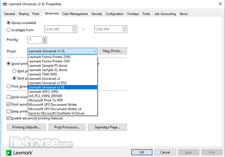 Lexmark Printer Driver 畫面截圖 1