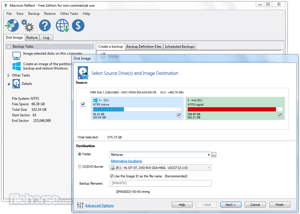 Macrium Reflect Free Edition 8.0.7783 (64-bit) 畫面截圖 2