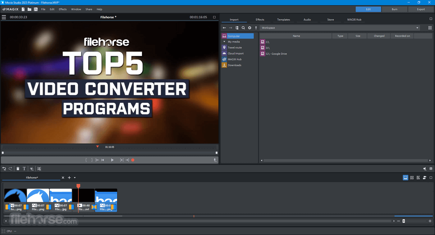 MAGIX Video Deluxe 畫面截圖 1