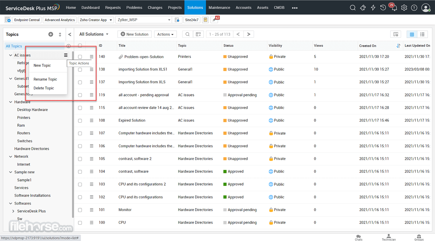 ManageEngine ServiceDesk Plus 畫面截圖 2