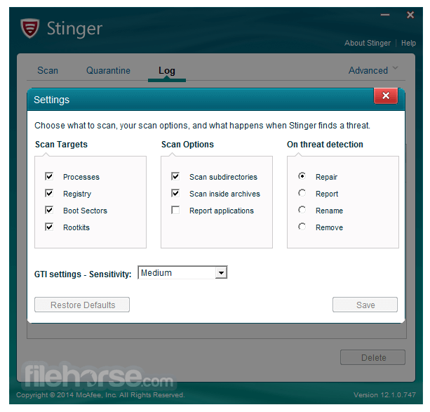 Trellix Stinger 26.08.32.1 (64-bit) 畫面截圖 3