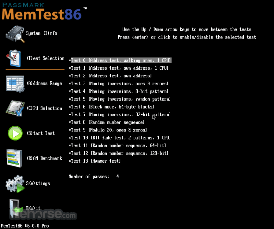 Memtest86 畫面截圖 2