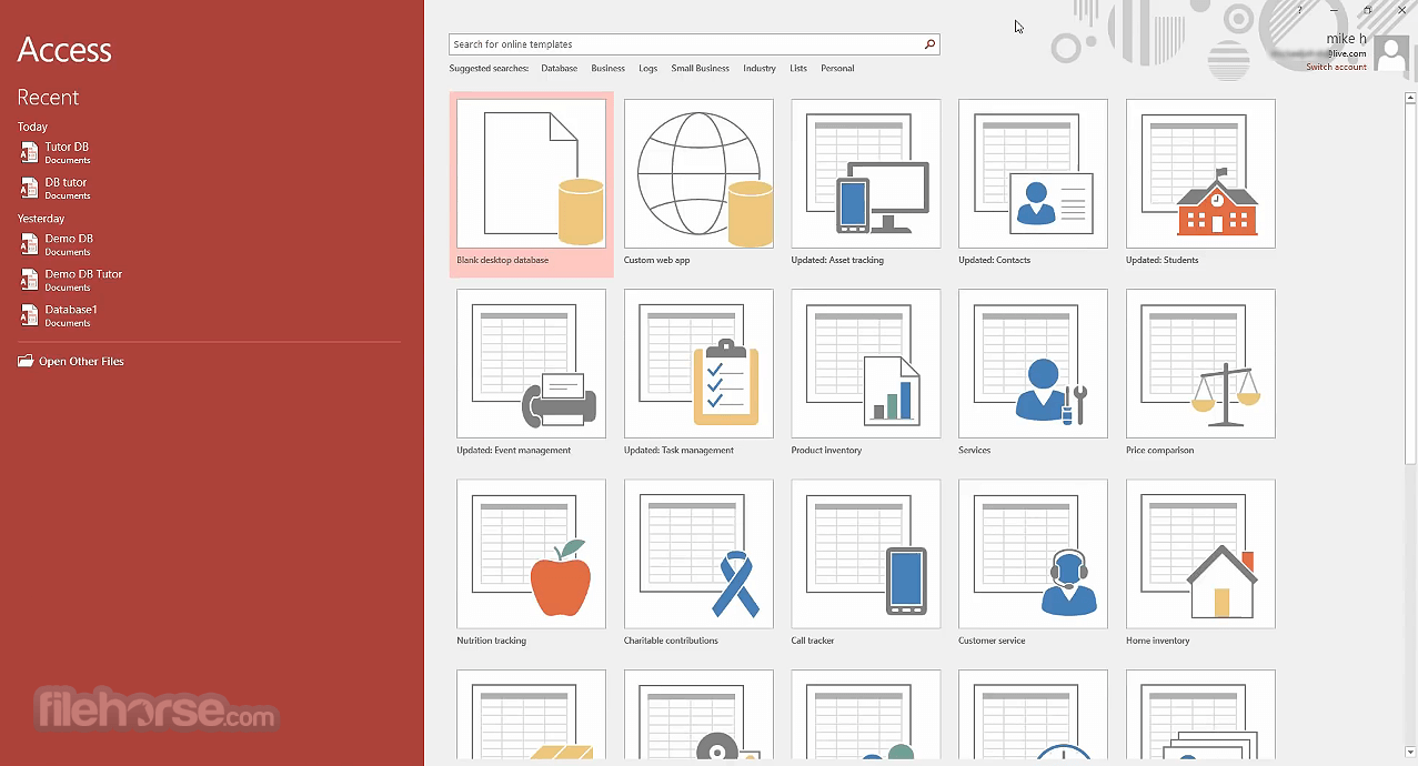 Microsoft Access 畫面截圖 1
