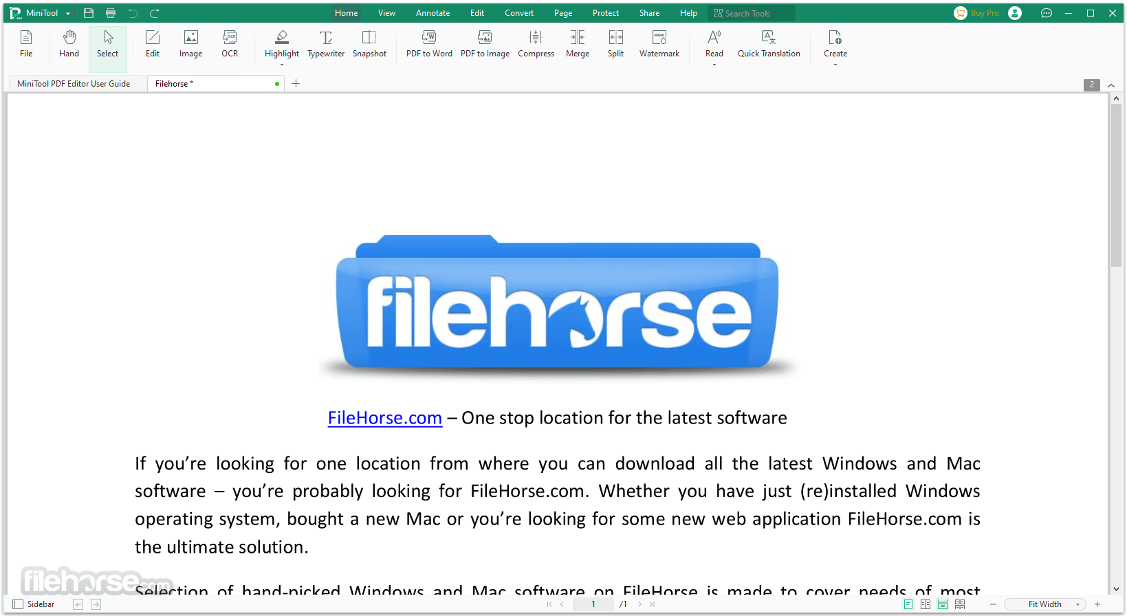 MiniTool PDF Editor 畫面截圖 1