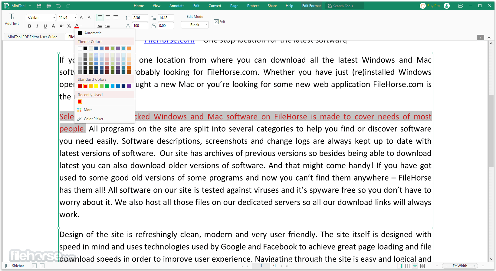 MiniTool PDF Editor 畫面截圖 2
