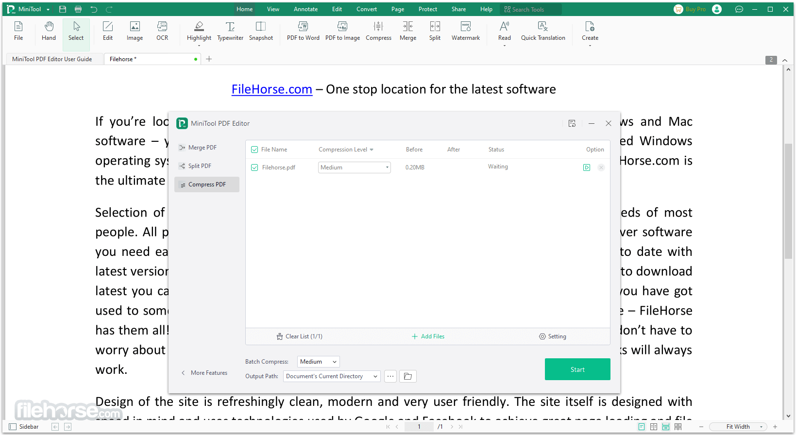MiniTool PDF Editor 畫面截圖 4