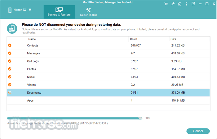 MobiKin Backup Manager for Android 畫面截圖 5