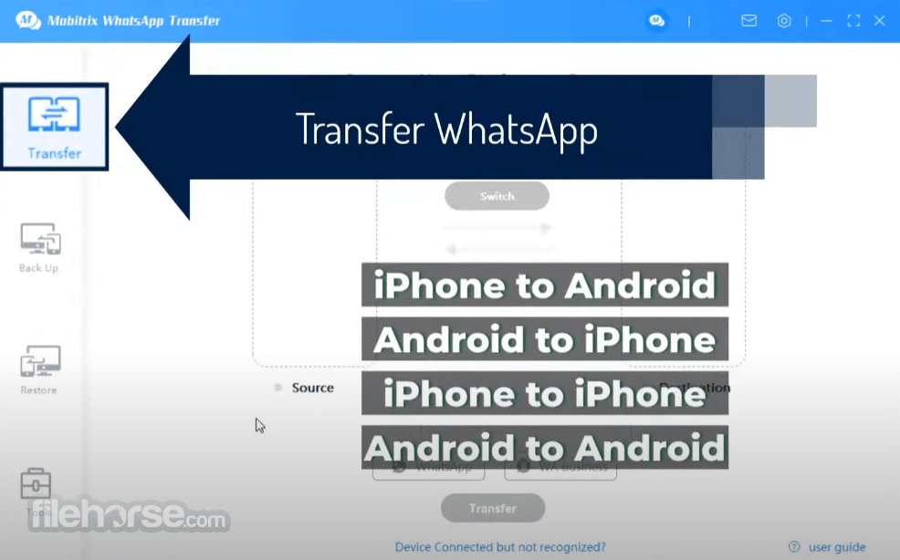 Mobitrix WhatsApp Transfer 畫面截圖 1