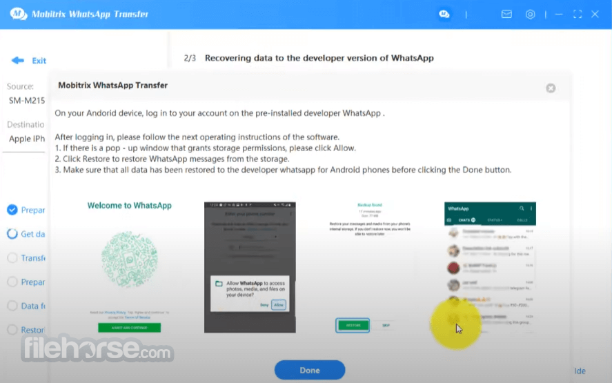 Mobitrix WhatsApp Transfer 畫面截圖 4