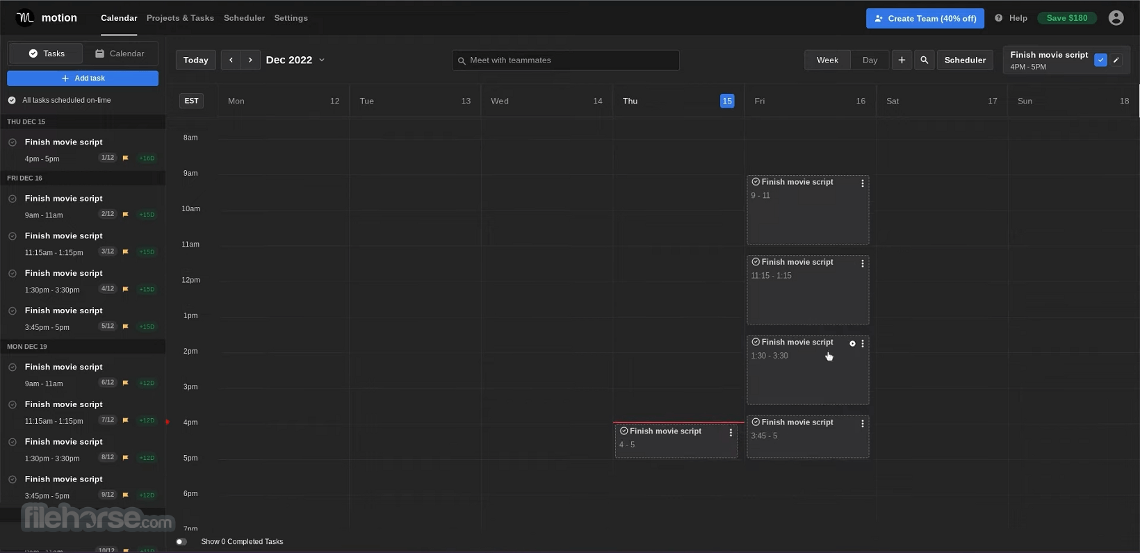 Motion - Manage Calendars & Meetings 畫面截圖 1