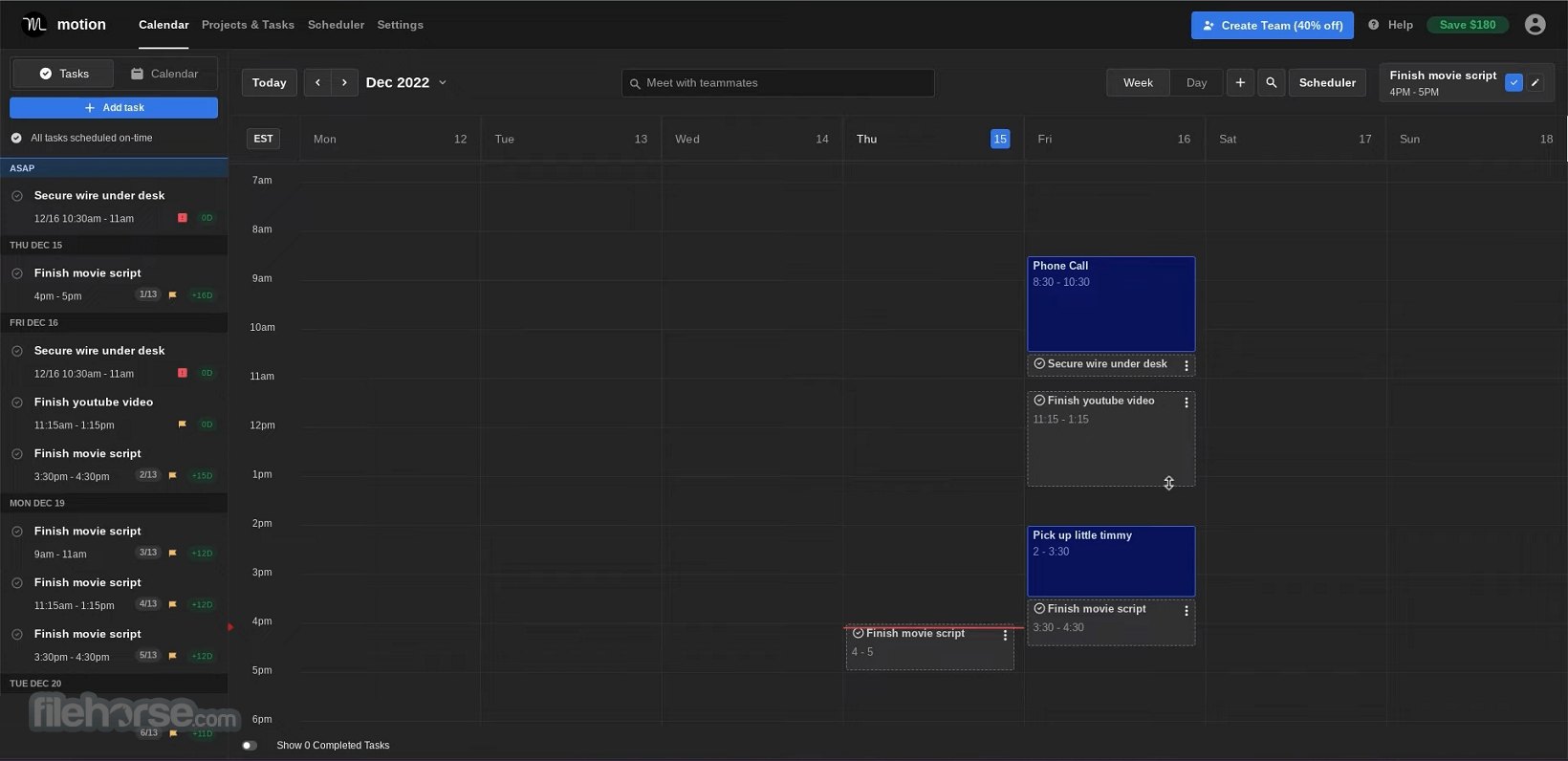 Motion - Manage Calendars & Meetings 畫面截圖 3
