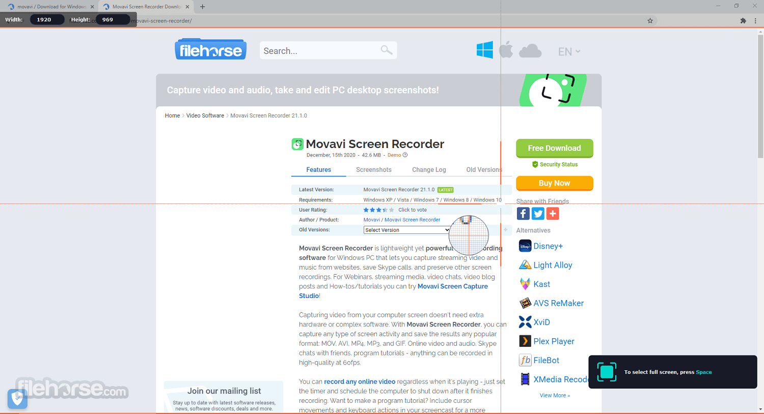 Movavi Screen Recorder 畫面截圖 1