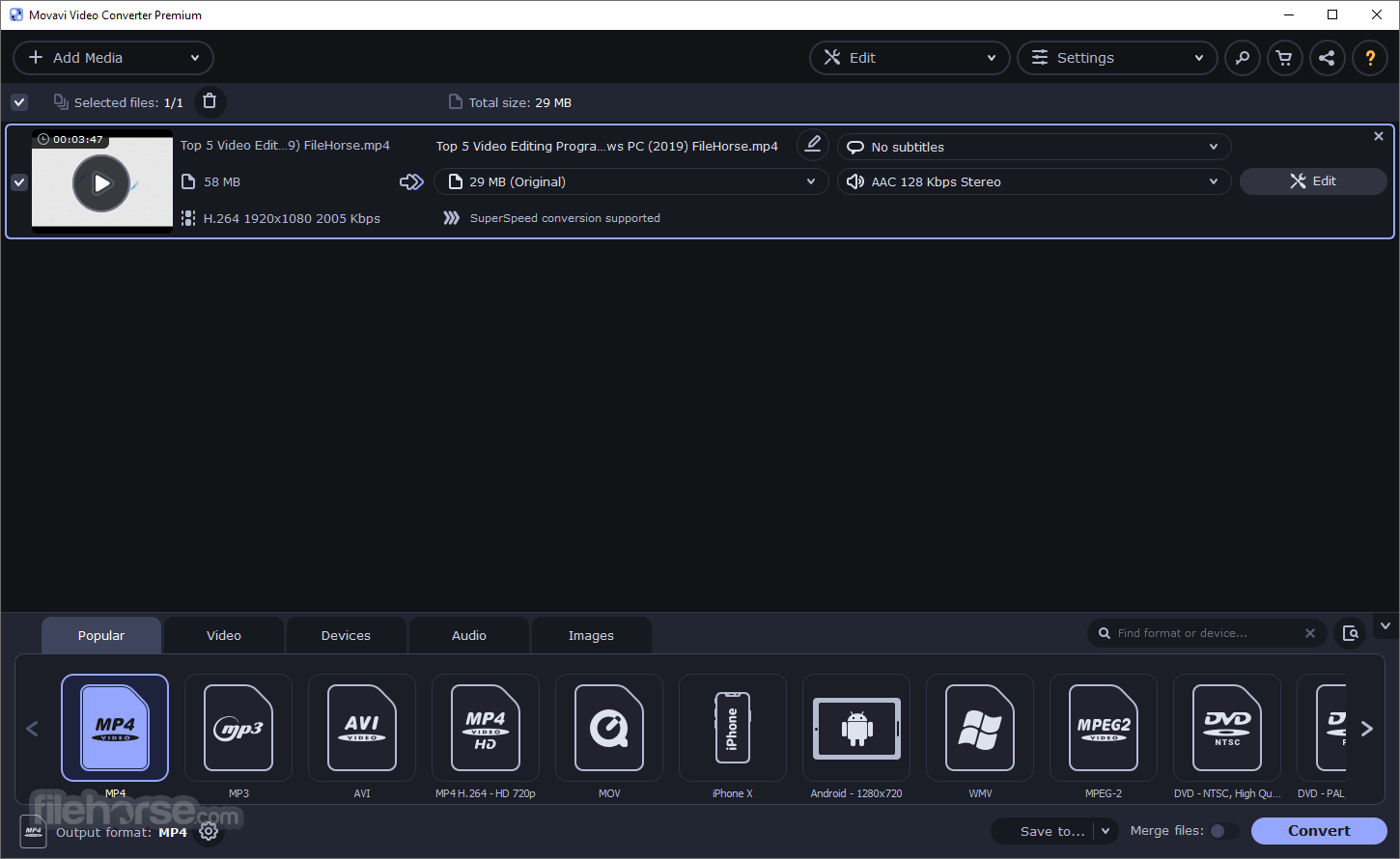 Movavi Video Converter 畫面截圖 1