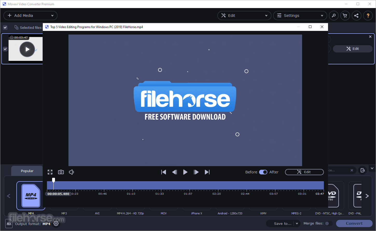 Movavi Video Converter 畫面截圖 2
