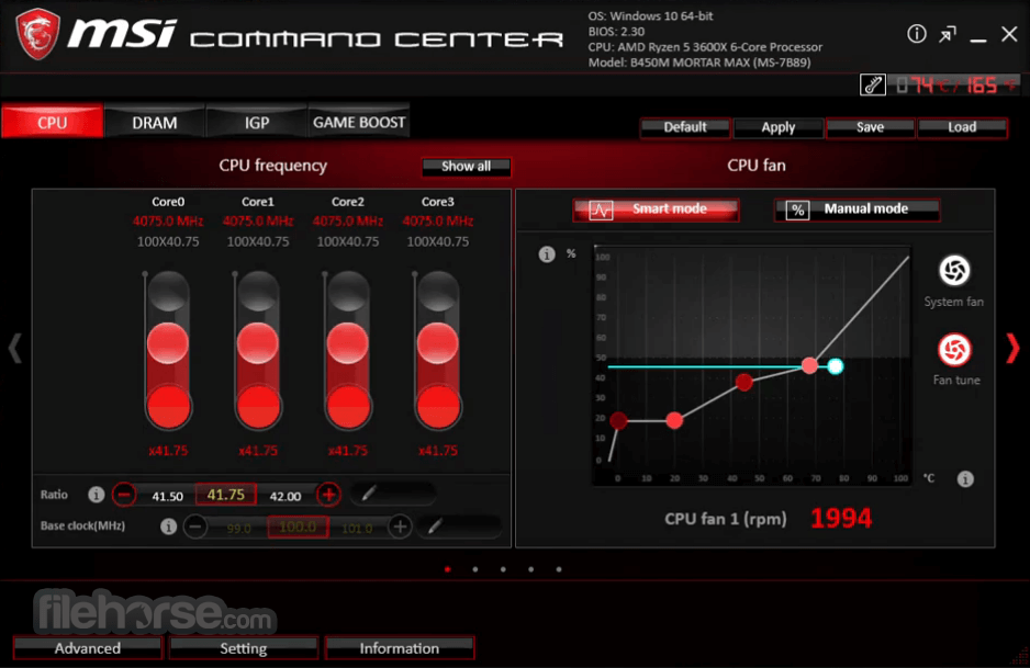 MSI Command Center 畫面截圖 1