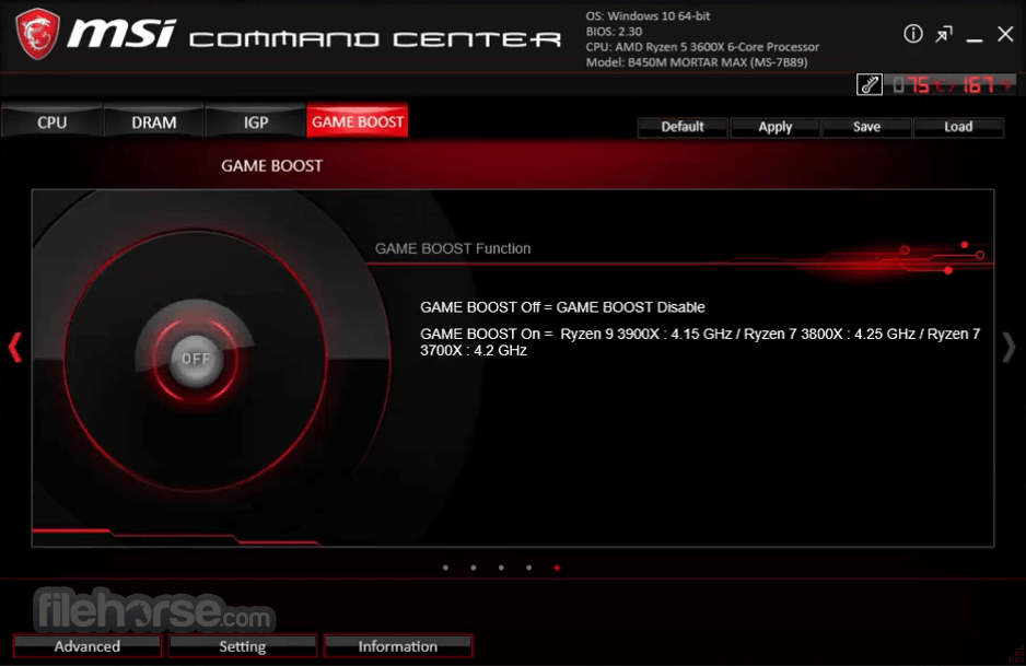 MSI Command Center 畫面截圖 2