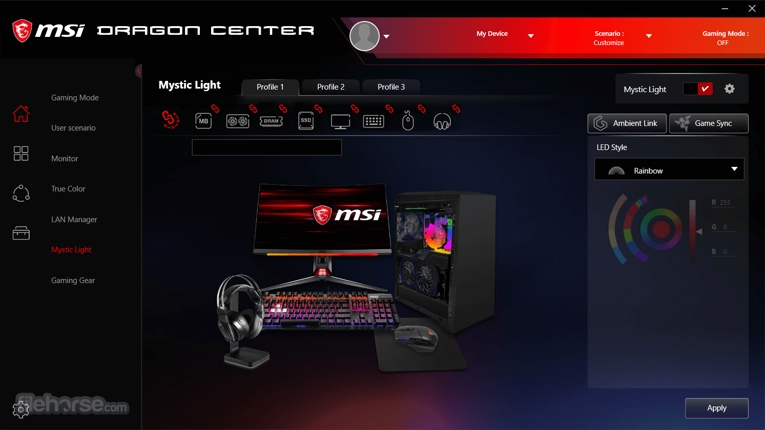 MSI Dragon Center 畫面截圖 1