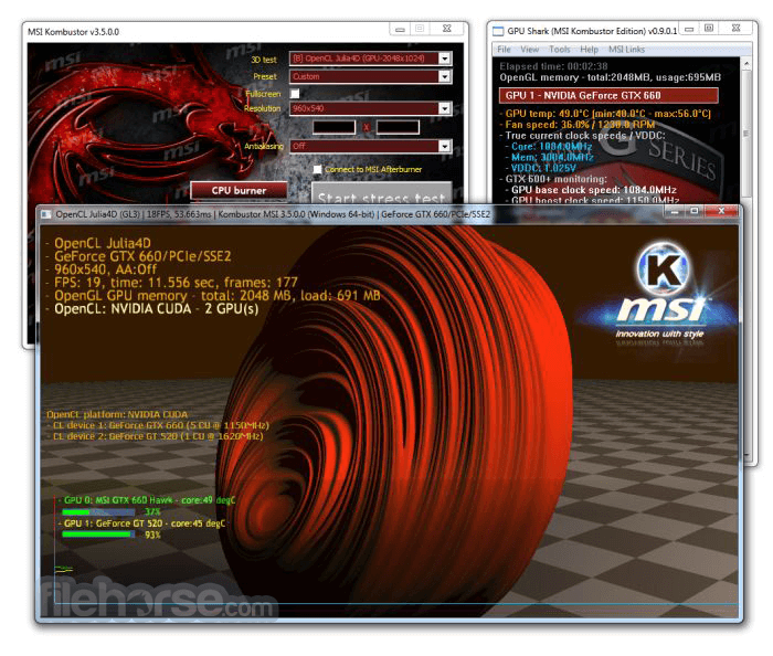 MSI Kombustor 畫面截圖 1