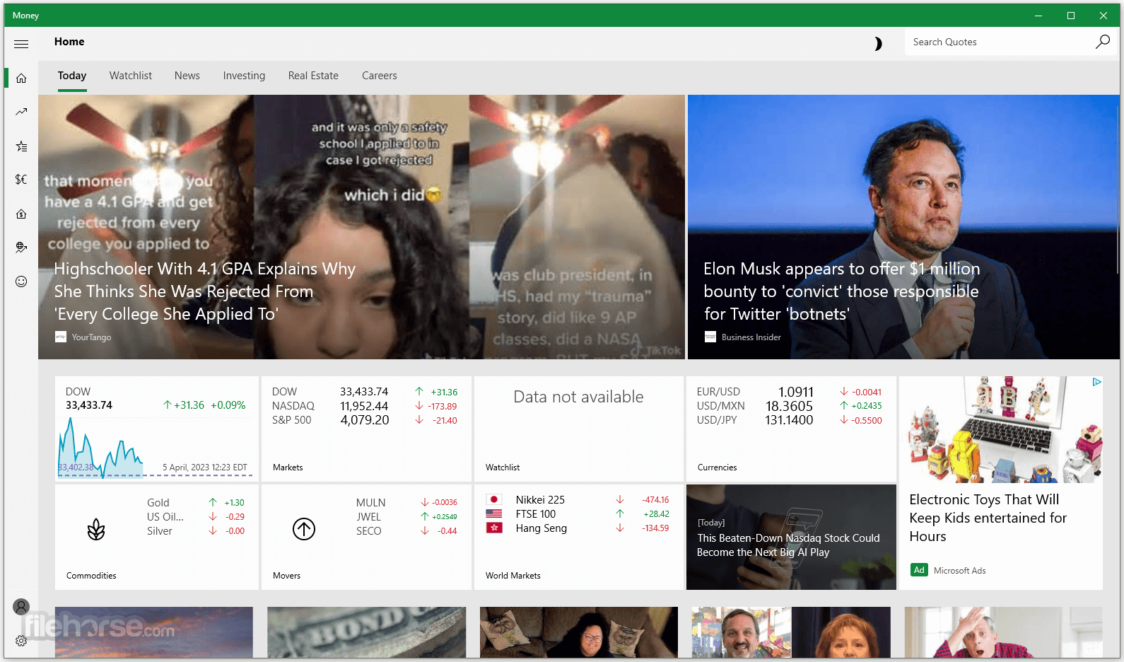 MSN Money 畫面截圖 1