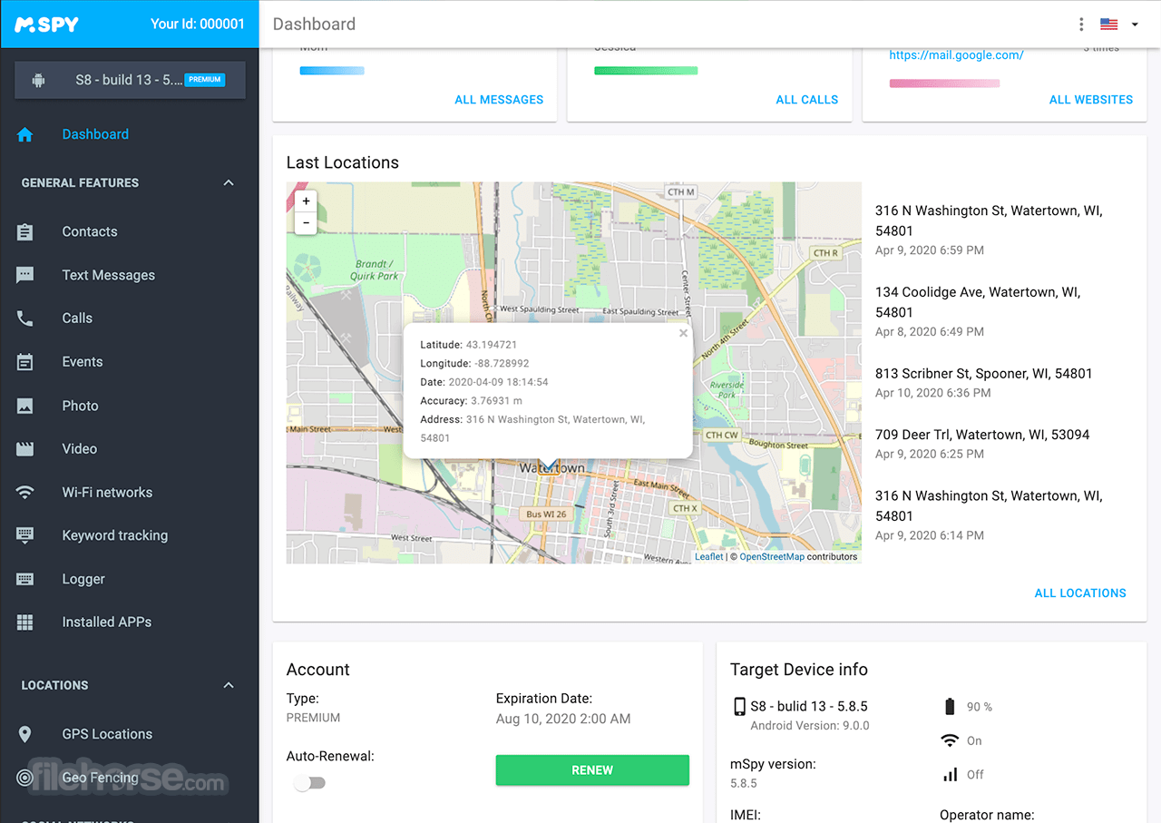 mSpy - Cell Phone Tracker 畫面截圖 2