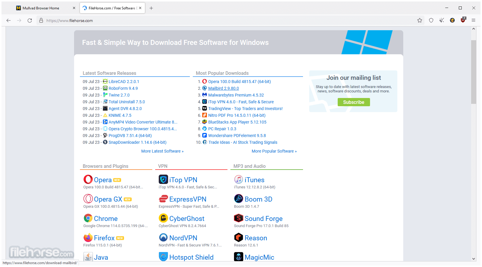 Mullvad Browser 畫面截圖 1
