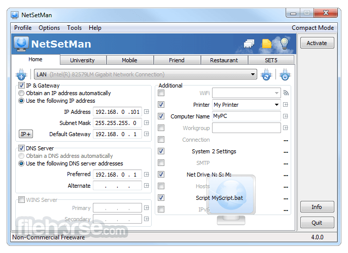 NetSetMan 畫面截圖 1