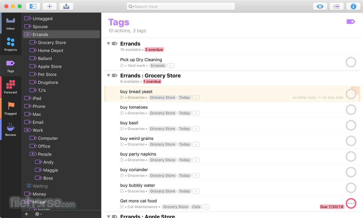 OmniFocus 畫面截圖 2
