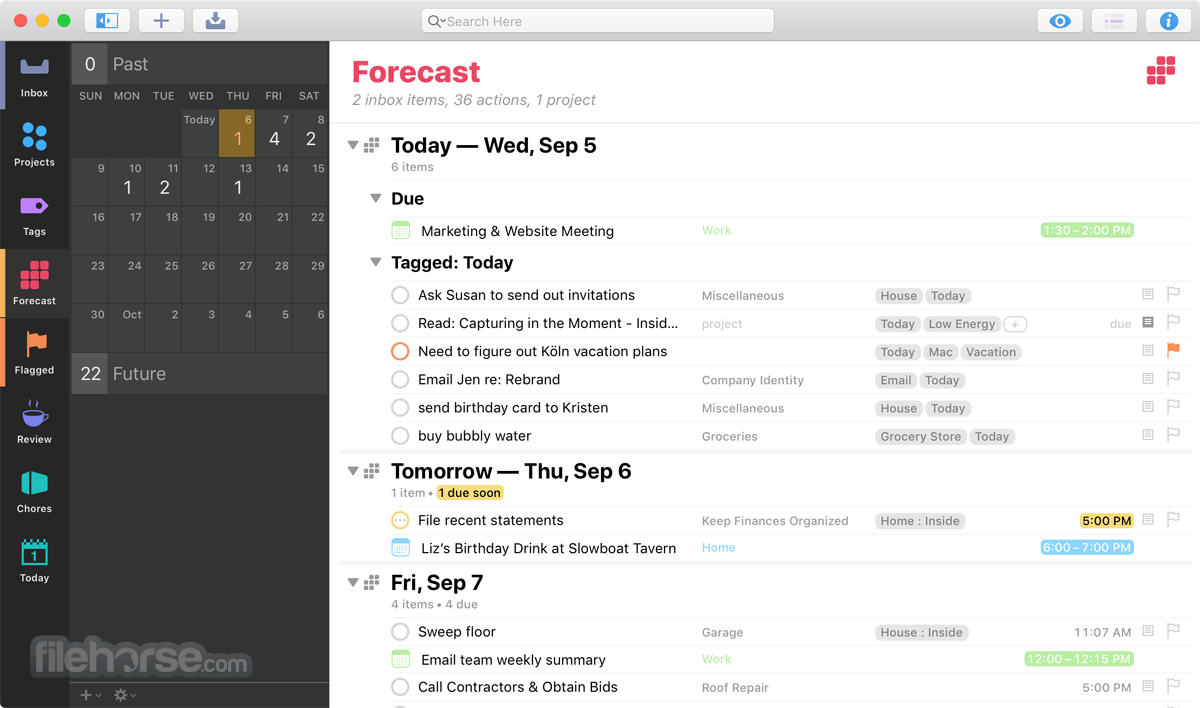 OmniFocus 畫面截圖 3