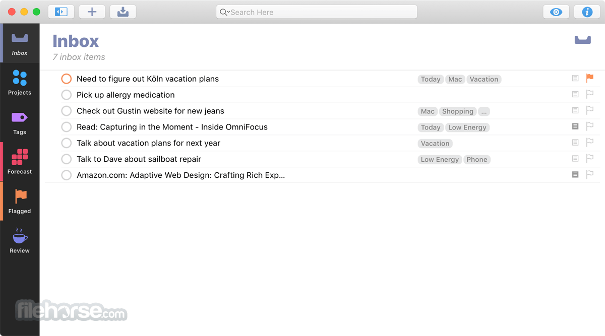 OmniFocus 畫面截圖 4