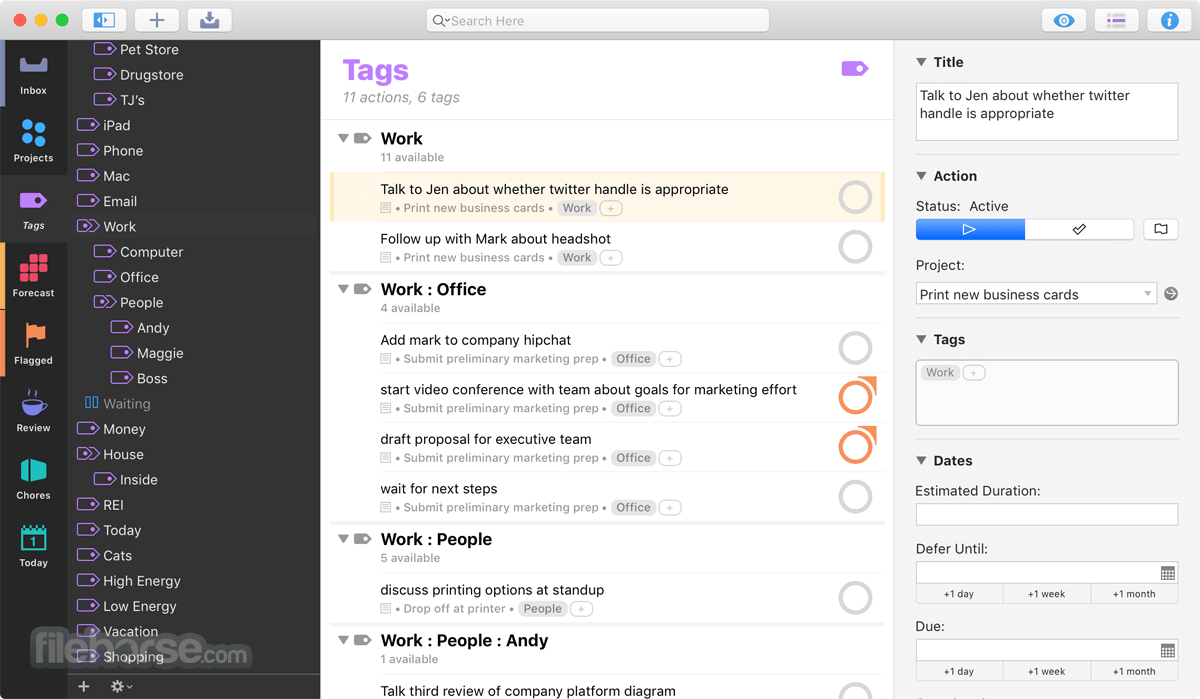 OmniFocus 畫面截圖 5