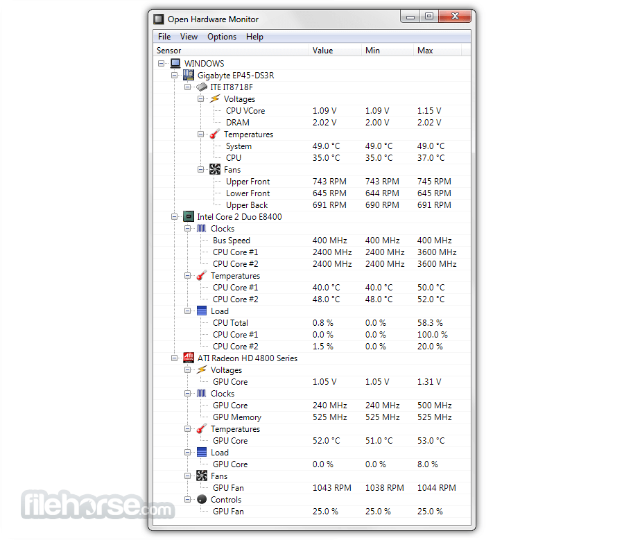 Open Hardware Monitor 畫面截圖 1