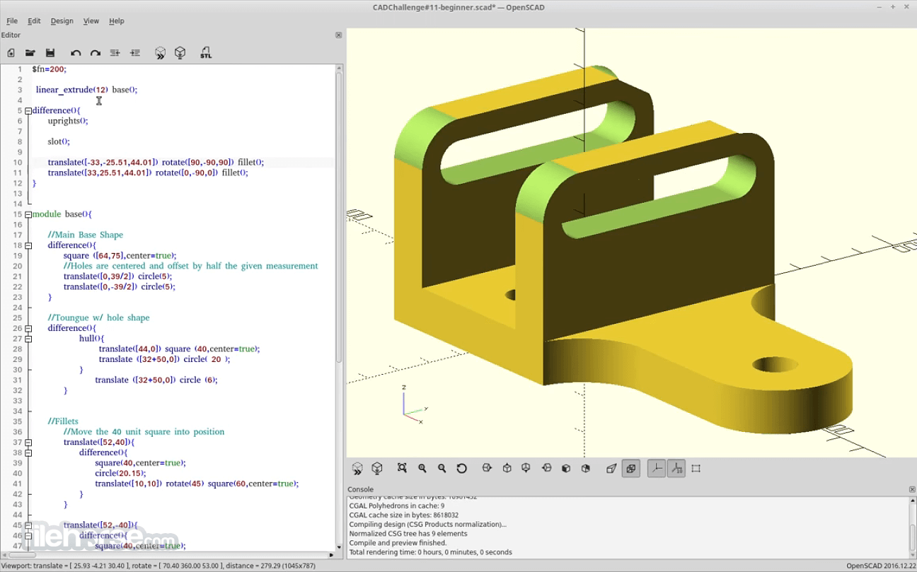 OpenSCAD 2021.01 (64-bit) 畫面截圖 1