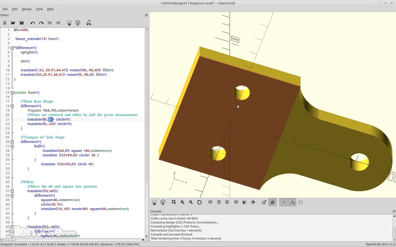 OpenSCAD 2021.01 (64-bit) 畫面截圖 2