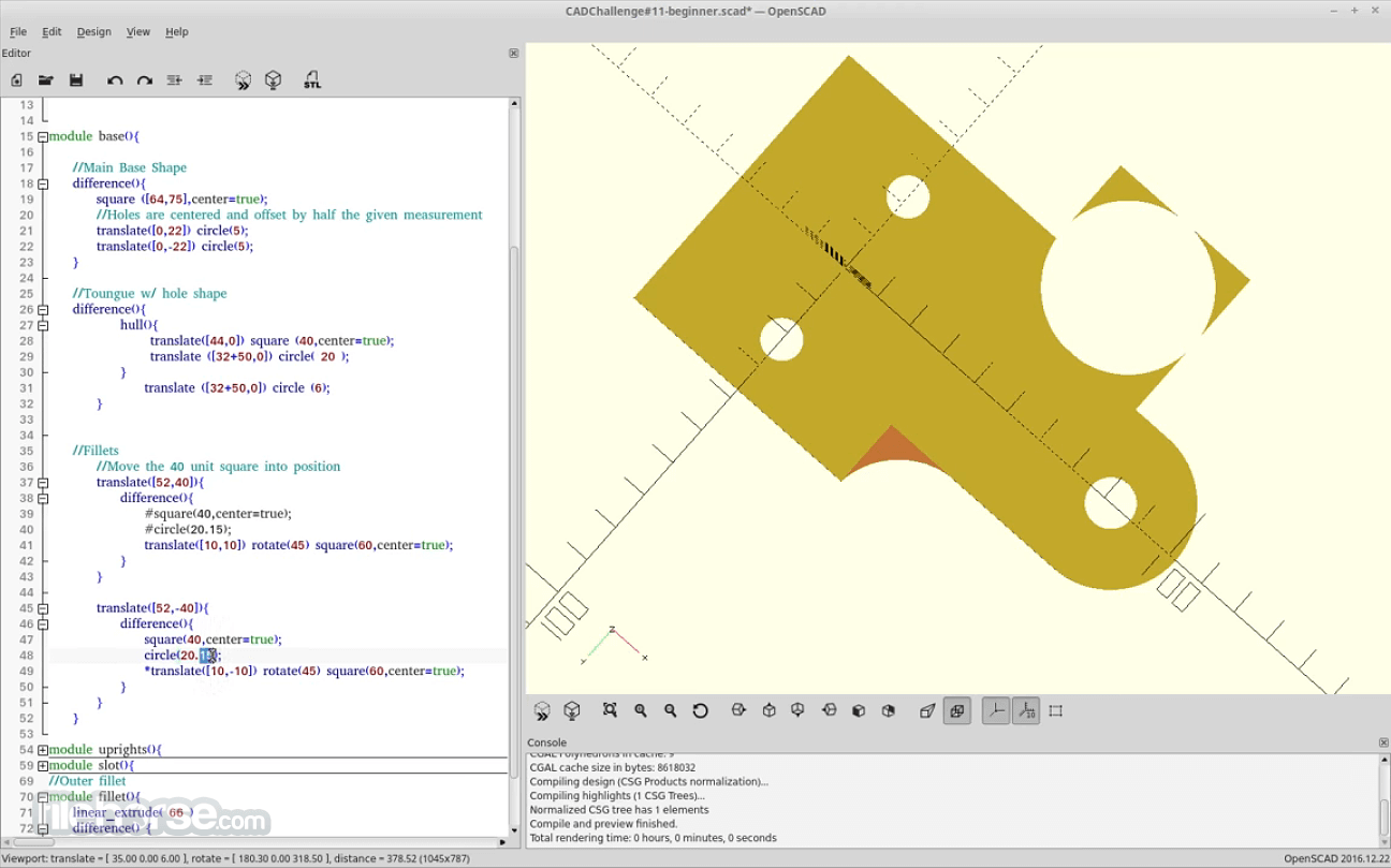 OpenSCAD 2021.01 (64-bit) 畫面截圖 3