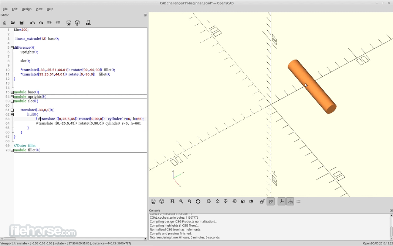 OpenSCAD 2021.01 (64-bit) 畫面截圖 4