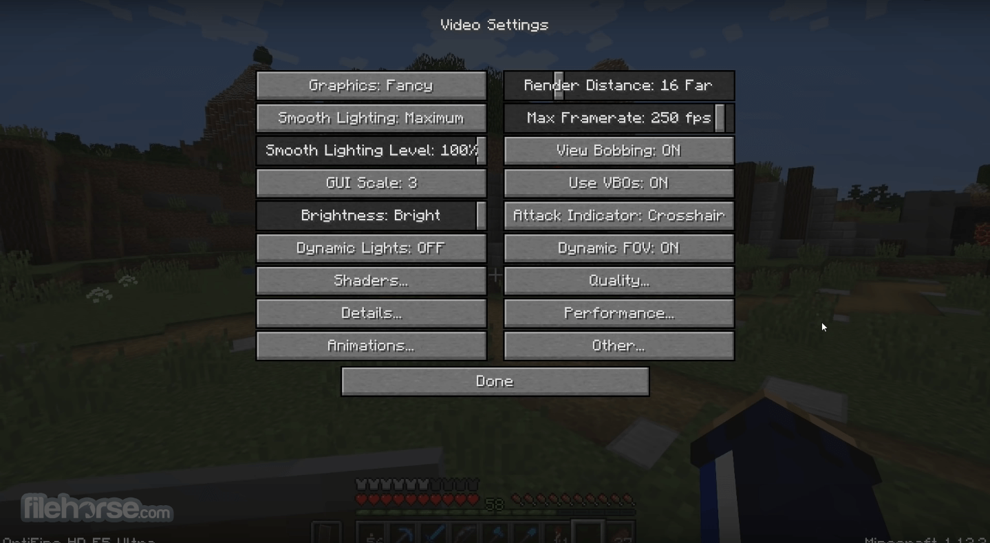 OptiFine 1.21.11 HD U J9 畫面截圖 2