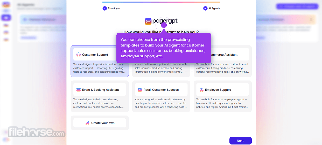 PagerGPT - AI Agent Builder 畫面截圖 1