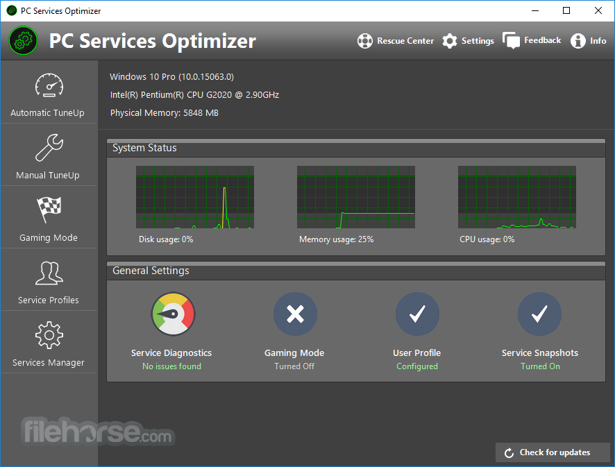 PC Services Optimizer 畫面截圖 1