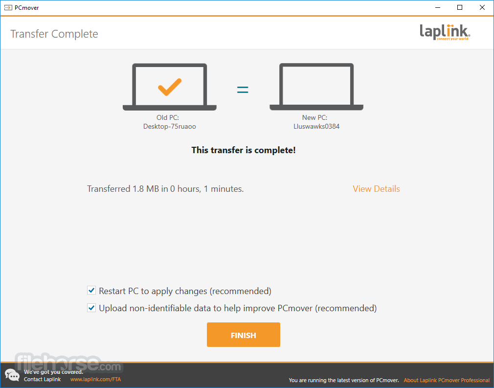 PCmover Professional 畫面截圖 5